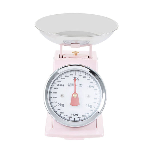 Olivier 3kg Pastel Pink Retro Kitchen Scale