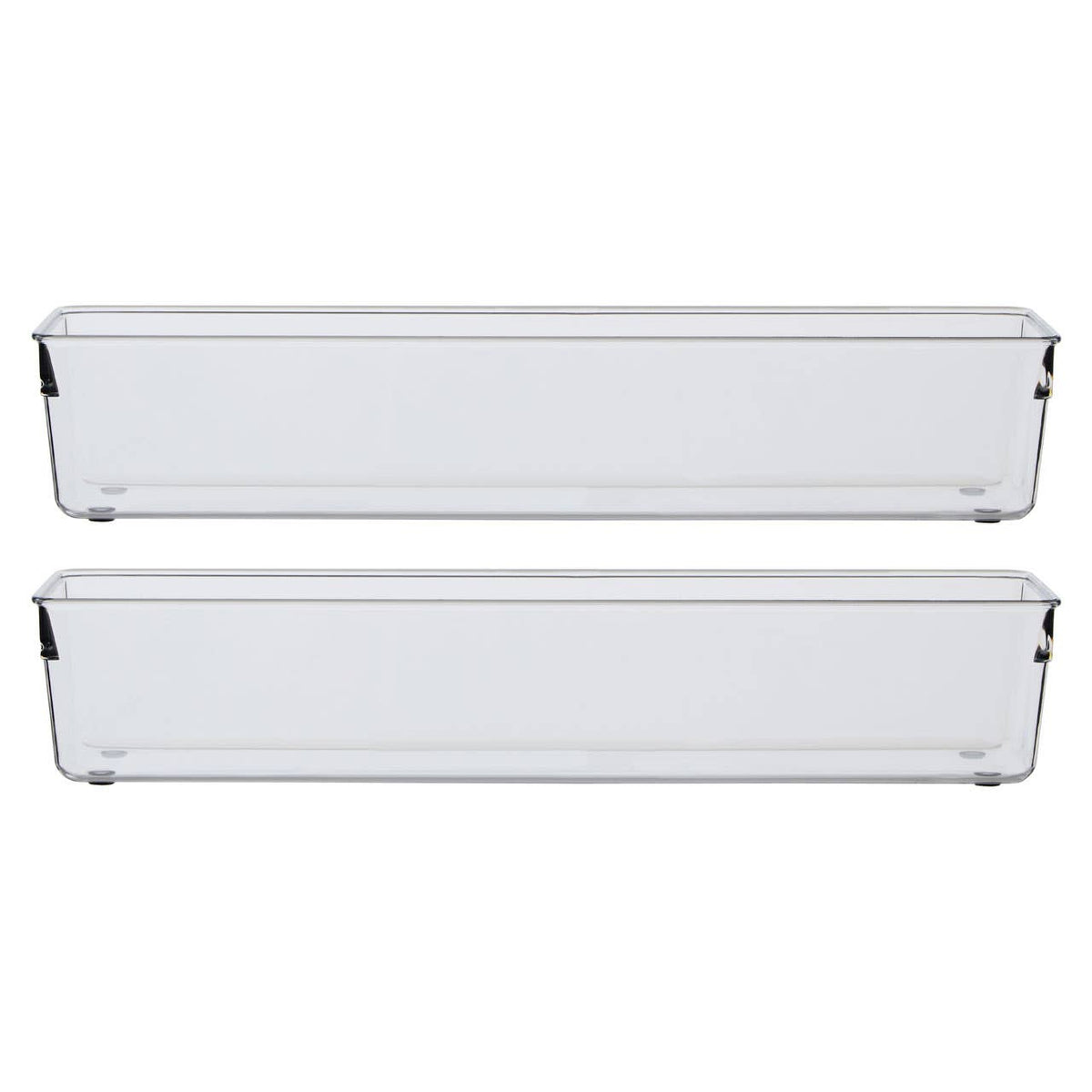 Romm Set Of Two Large Kitchen Organisers - Clear, 10cm wide