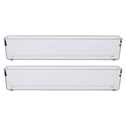 Romm Set Of Two Large Kitchen Organisers - Clear, 10cm wide