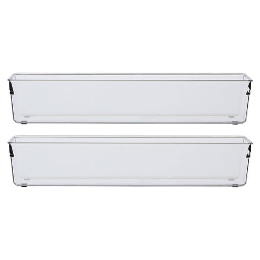 Romm Set Of Two Large Kitchen Organisers - Clear, 10cm wide