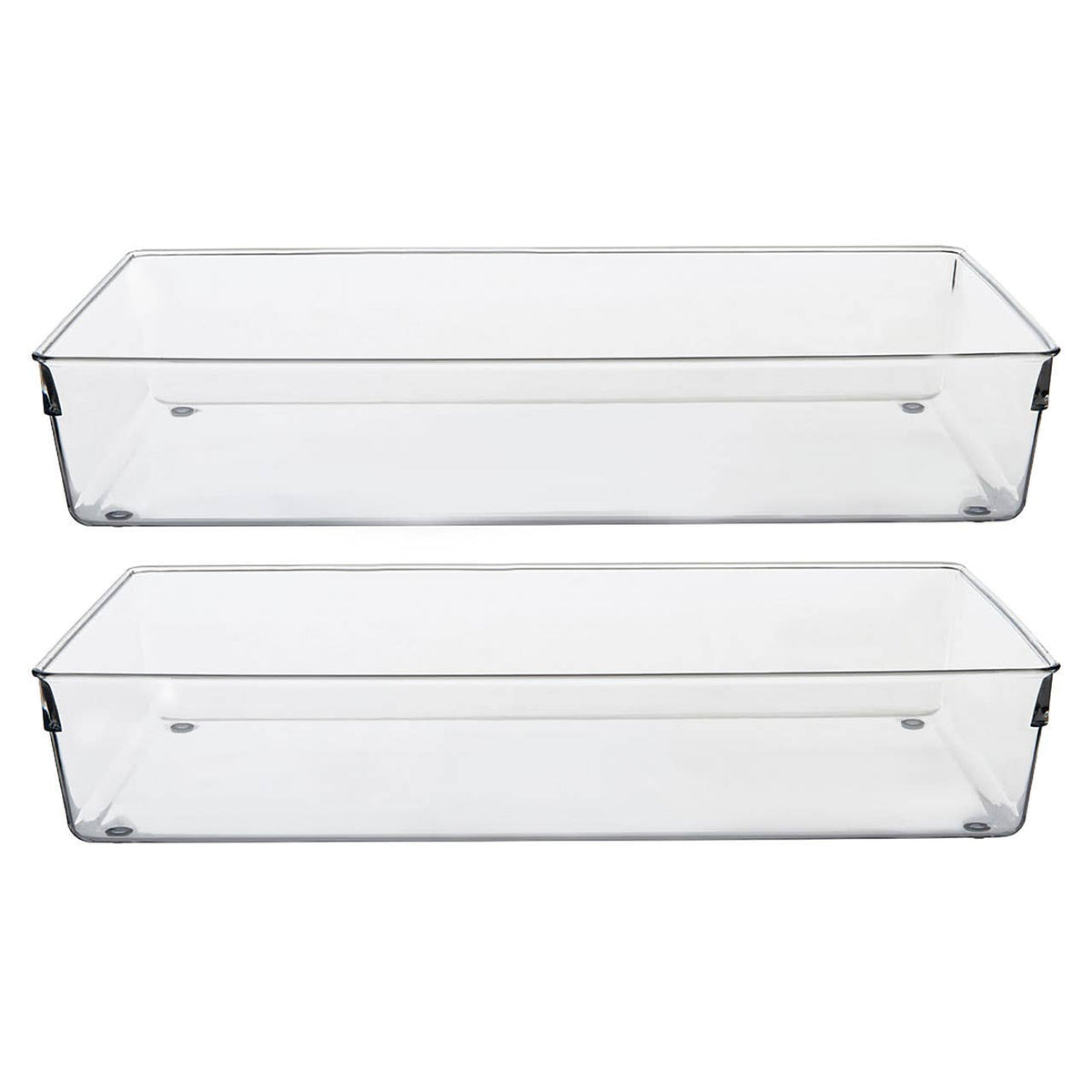 Romm Set Of Two Large Kitchen Organisers - Clear, 20cm wide