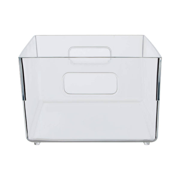 Romm Large Clear Plastic Fridge Bin With Handles