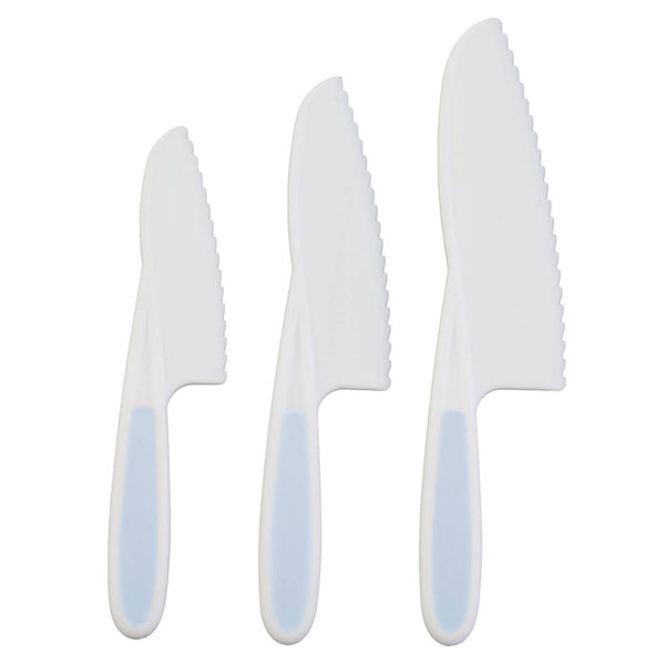 Zing Set of 3 Dessert or Salad Knives in Pastel Blue