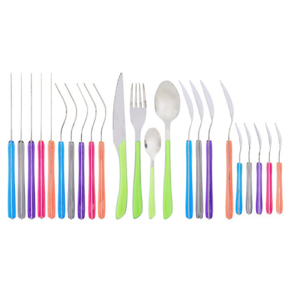 Zuma 24 Piece Multi Coloured Cutlery Set