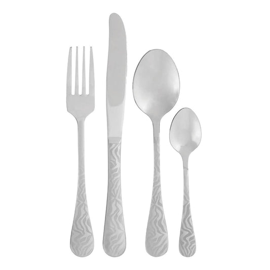 Avie 16 Piece Zebra Cutlery Set