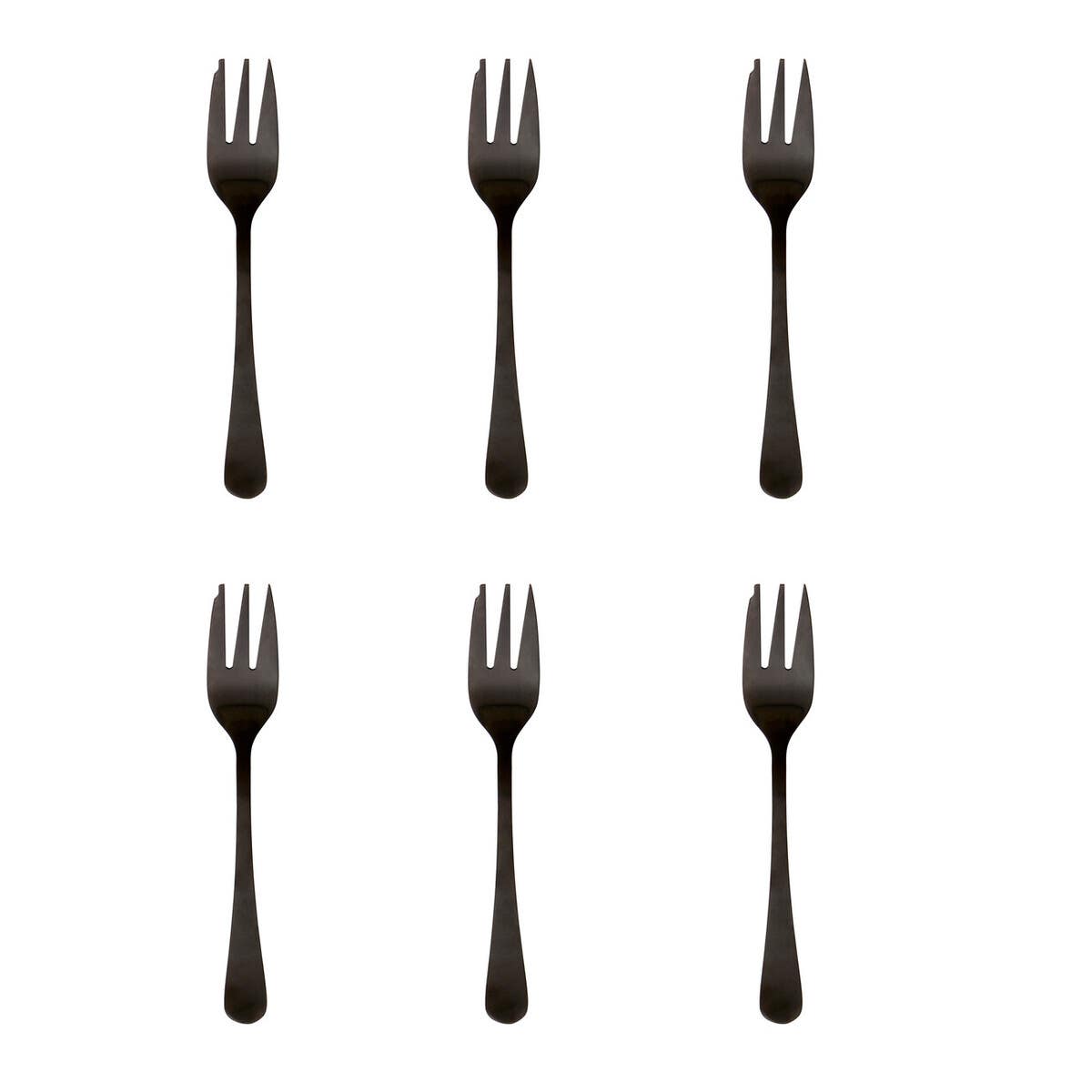 Modern Retro Set Of 6 Cake Forks