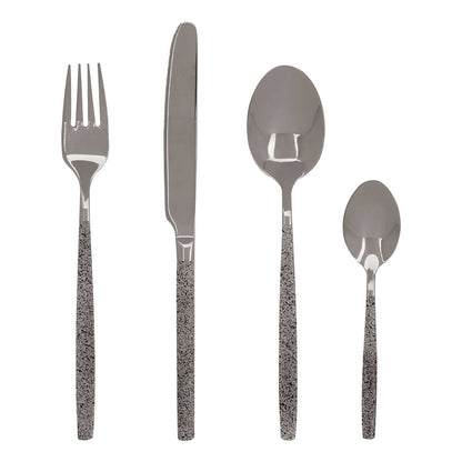 Avie 16 Piece Granite Pattern Cutlery Set