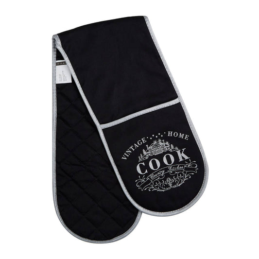 Vintage Home Black Double Oven Glove