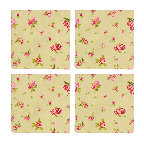 Set Of Four Rose Cottage Coaster