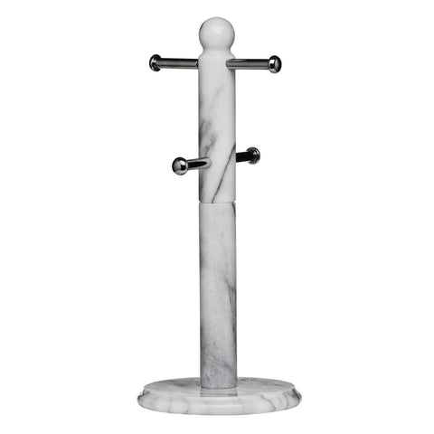 Salerno White Marble 4 Cup Mug Tree