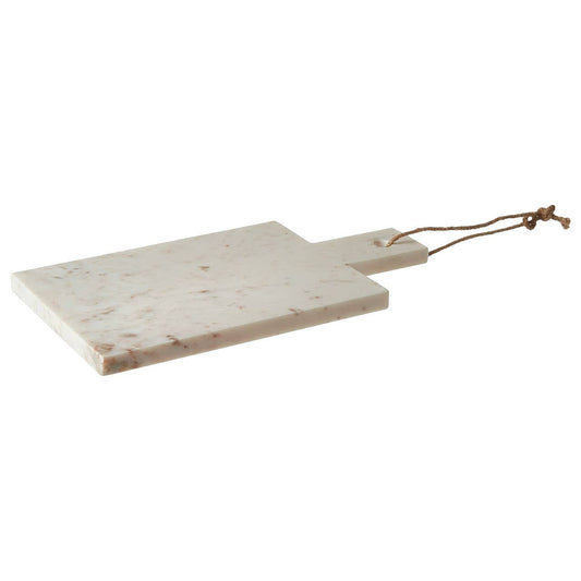 Kindia Medium White Marble Paddle Chopping and Serving Board