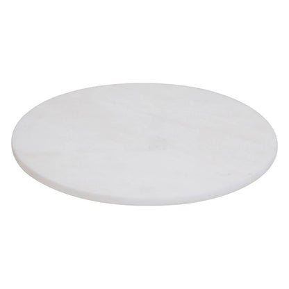 Kindia White Marble Round Chopping and Serving Board