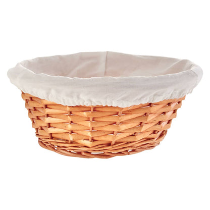 Orla Round Wicker Basket with Cream Lining