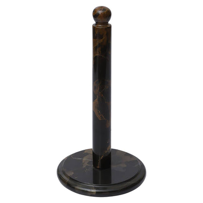 Marmore Black and Gold Marble Kitchen Roll Holder