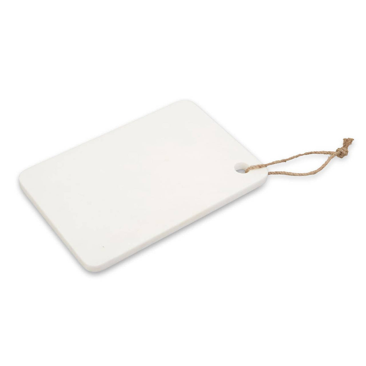 Kindia White Marble Chopping and Serving Board with Hanging Loop