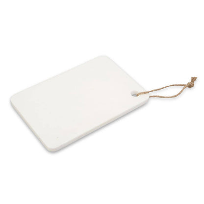 Kindia White Marble Chopping and Serving Board with Hanging Loop