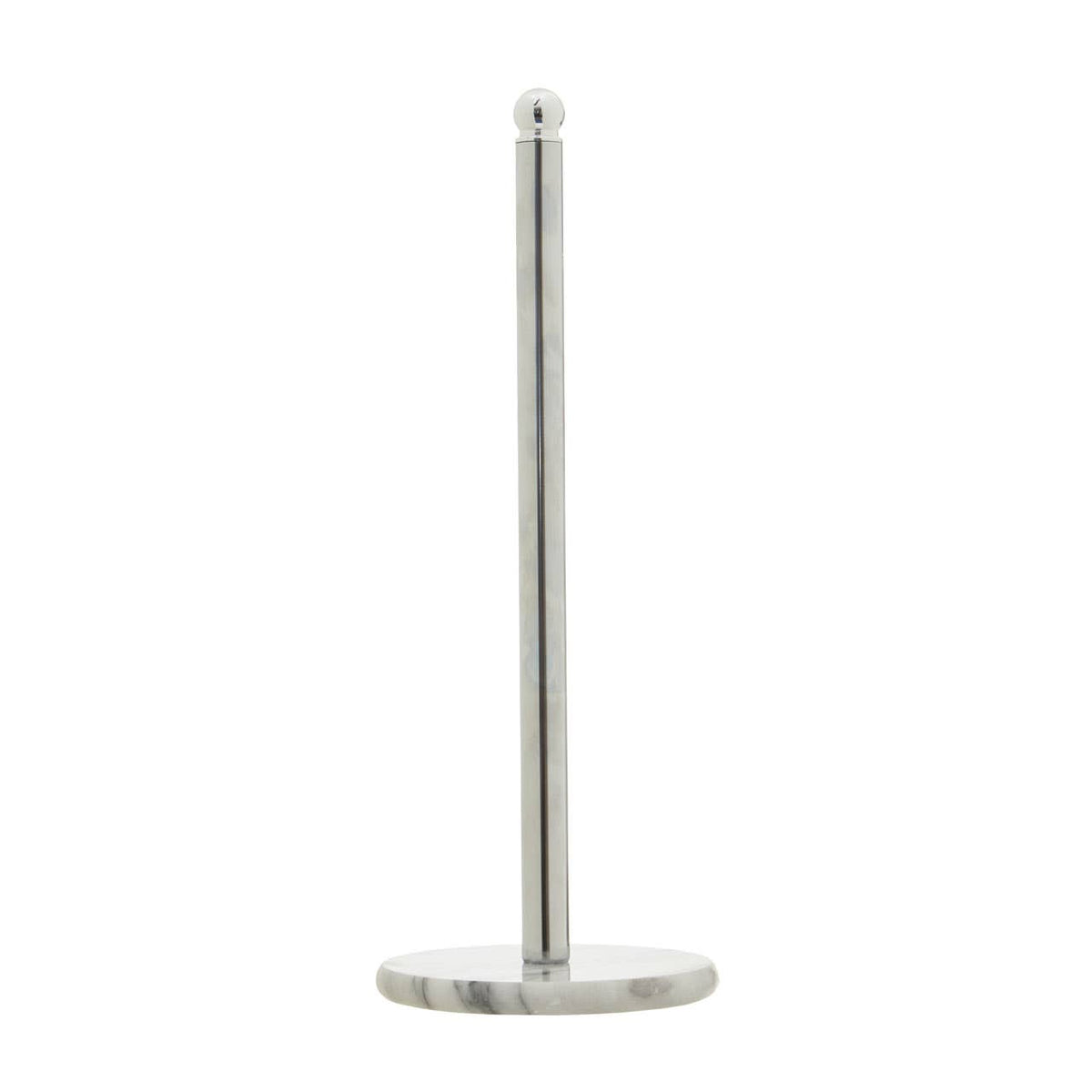 Delphine Chrome Kitchen Roll Holder with Marble Base