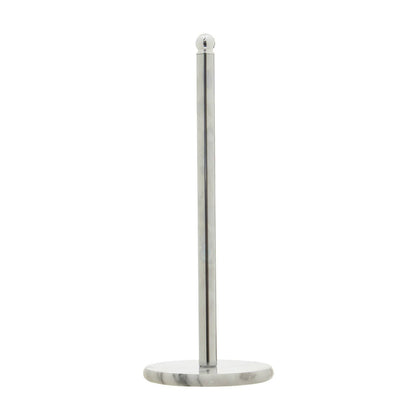 Delphine Chrome Kitchen Roll Holder with Marble Base