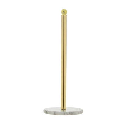 Delphine Gold Kitchen Roll Holder With Marble Base