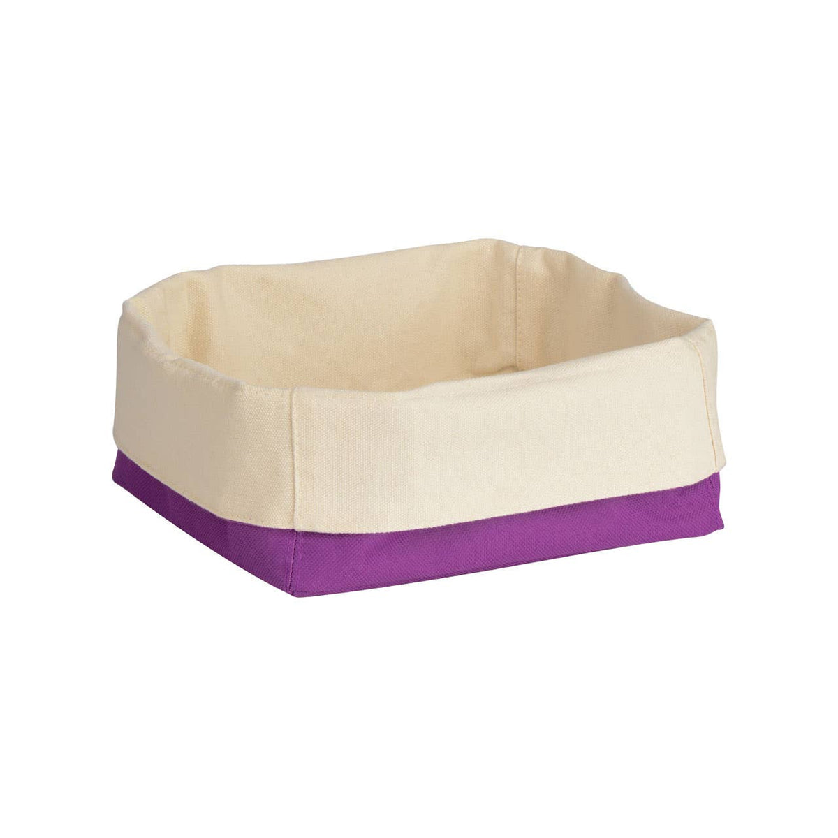Small Bread Basket - Purple and Cream