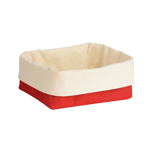 Red And Cream Folded Design Small Bread Basket