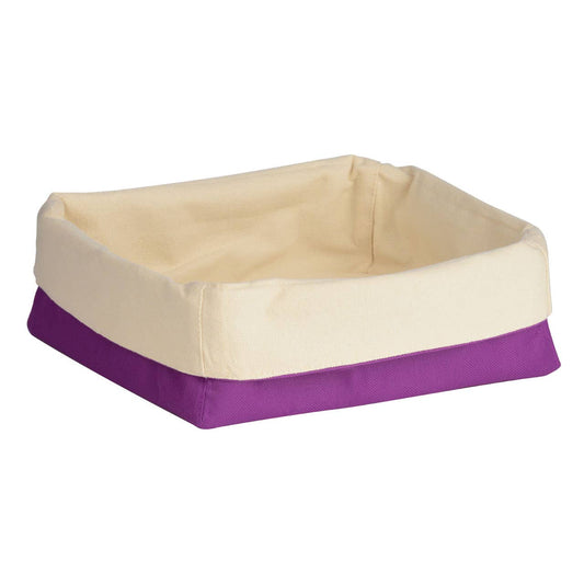Large Bread Basket - Purple and Cream