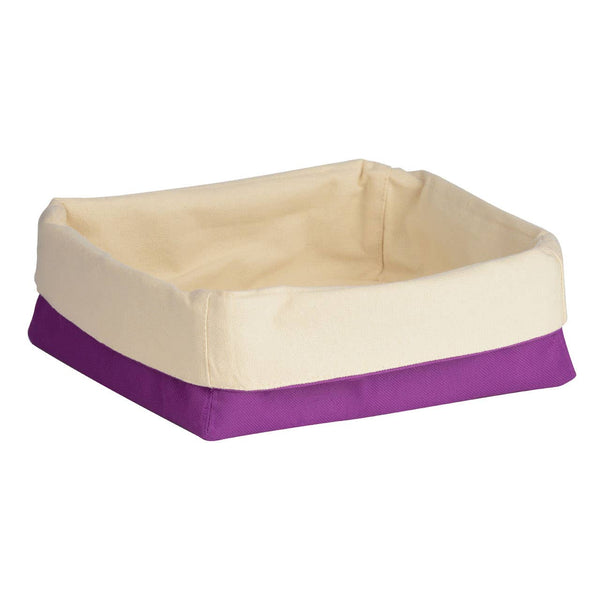 Large Bread Basket - Purple and Cream