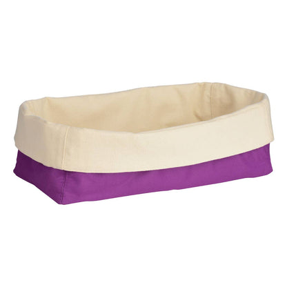 Oval Bread Basket - Purple and Cream