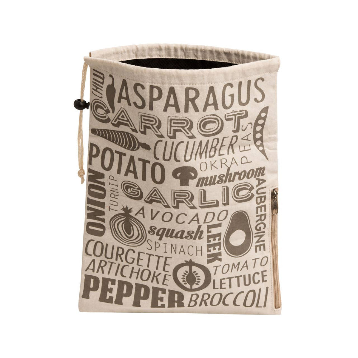 Porter Grey and Natural Vegetable Bag