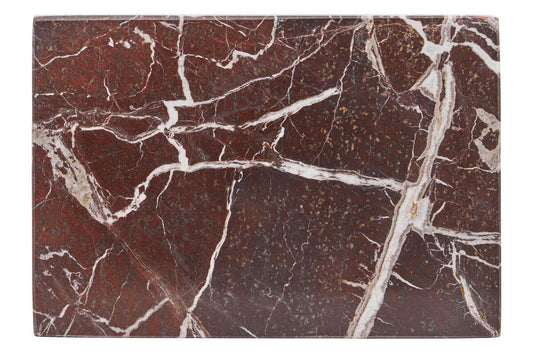 Salmo Rectangular Red and White Marble Chopping and Serving Board