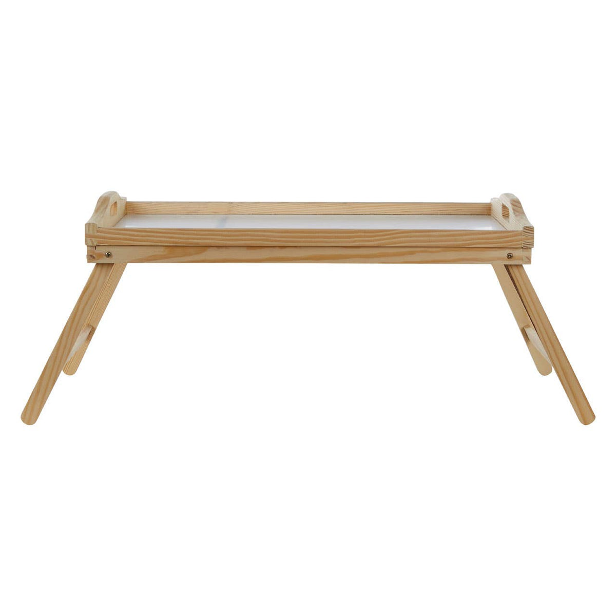 White Top Pinewood Bed Tray with Folding Legs