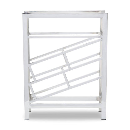 Barolo Silver Floorstanding  12 Bottle Wine Rack