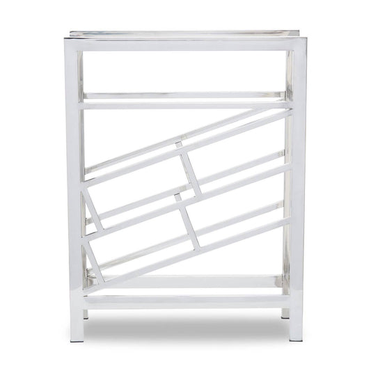 Barolo Silver Floorstanding  12 Bottle Wine Rack
