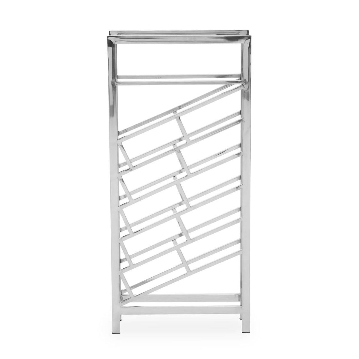Barolo Silver Floorstanding 24 Bottle Wine Rack