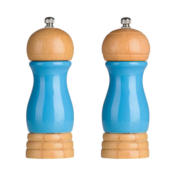 Natural Origins Blue Hi Gloss Salt And Pepper Mill Set