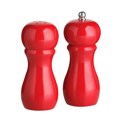 Salta Red Hi Gloss Salt  Shaker and Pepper Mill Set