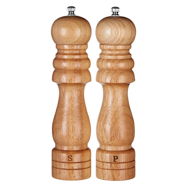 Natural Origins Rubberwood Tall Salt and Pepper Set