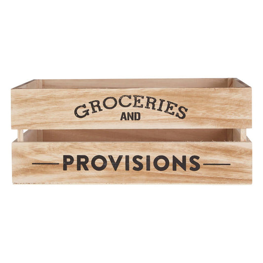 Naresso Natural Wood Groceries and Provisions Crate