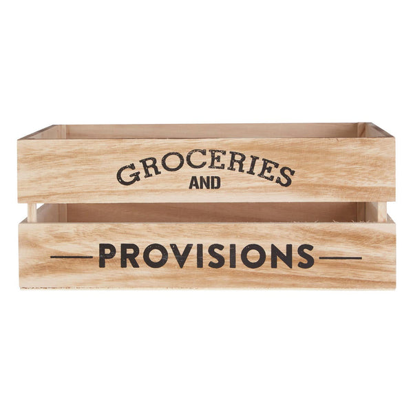 Naresso Natural Wood Groceries and Provisions Crate