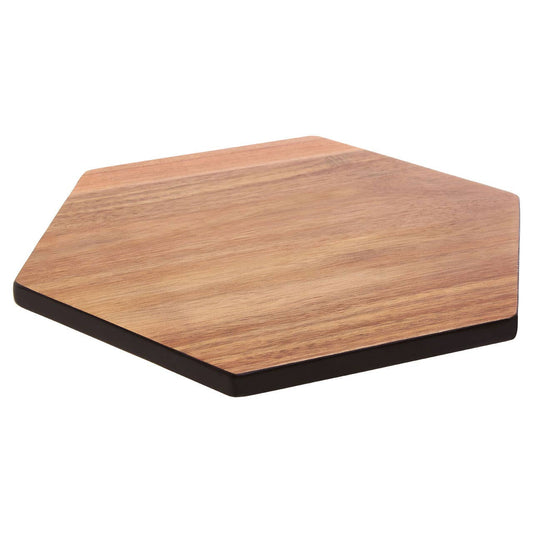 Socorro Acacia Hexagonal Black Edge Chopping and Serving Board