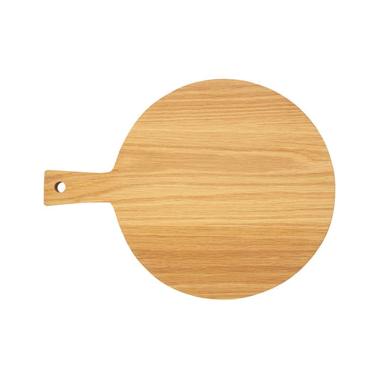 Lyna Round Oak Wood Paddle Chopping and Serving Board