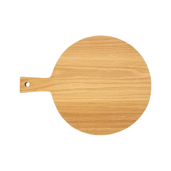 Lyna Round Oak Wood Paddle Chopping and Serving Board