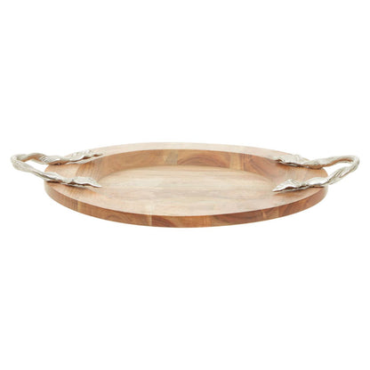 Vine Large Acacaia Wood Round Tray