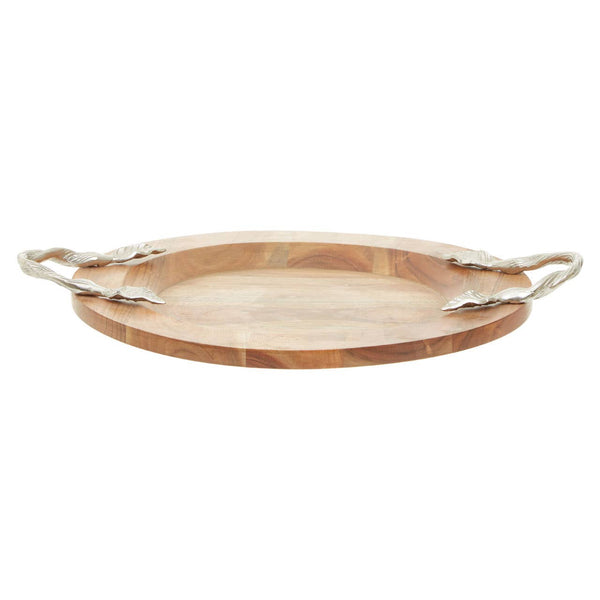 Vine Large Acacaia Wood Round Tray