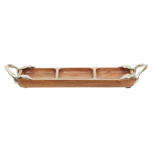 Vine  Acacia Wood 3 Section Serving Dish