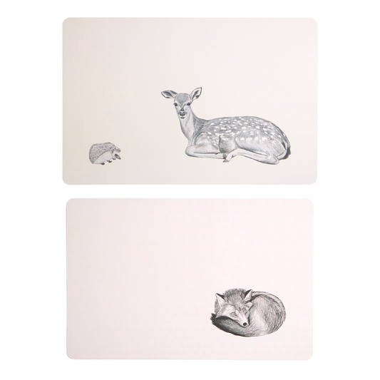 Effy Set Of Two Mini Forest Placemats And Coasters