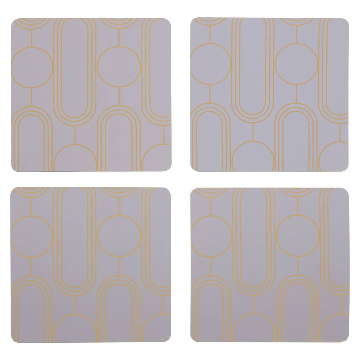 Frosted Deco Set of 4  Lilac Coasters