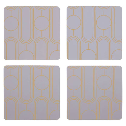 Frosted Deco Set of 4  Lilac Coasters