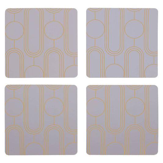 Frosted Deco Set of 4  Lilac Coasters