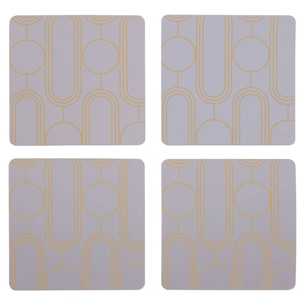 Frosted Deco Set of 4  Lilac Coasters